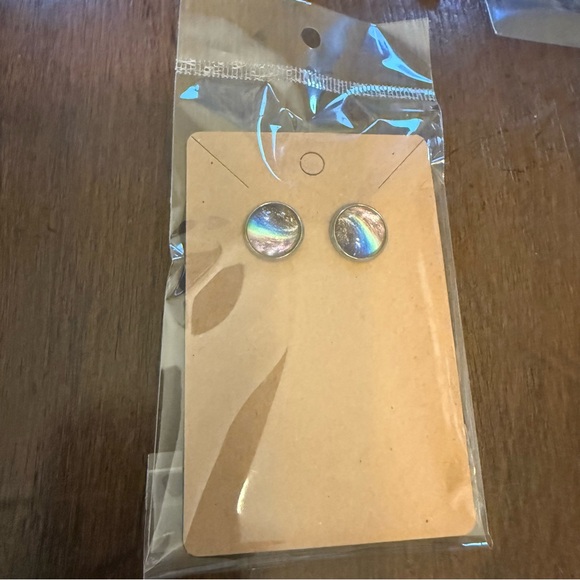2/$29 or 3/$39 NWOT Iridescent Galaxy Print Stud Earrings - Picture 3 of 7